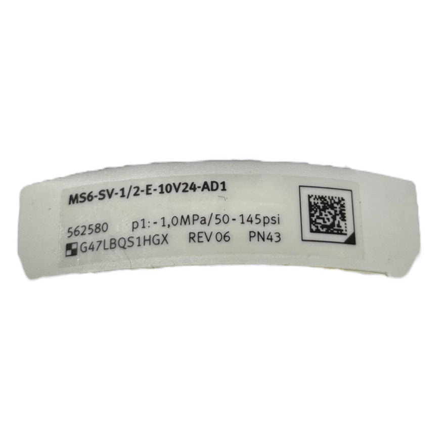 Festo MS6-SV-1/2-E-10V24-AD1 Druckaufbau-Entlüftungsventil G47LBQS1HGX 562580
