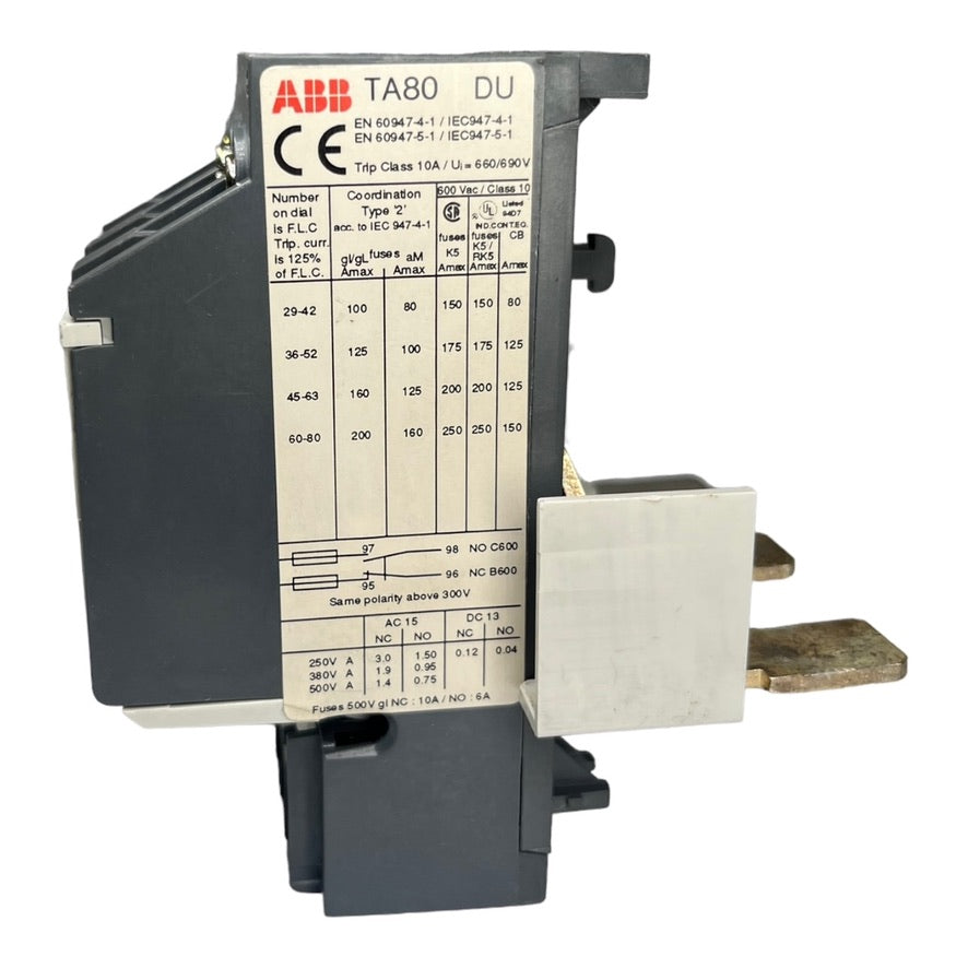 ABB TA80DU-52 Überlastrelais Thermal overload relay 52A 3-polig