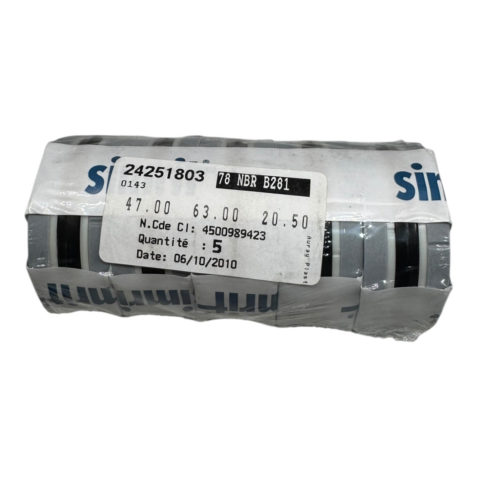 5x Simrit 24251803 4500989423 Hydraulik Kolbendichtung 63x47x20,5mm 80 NBR B281