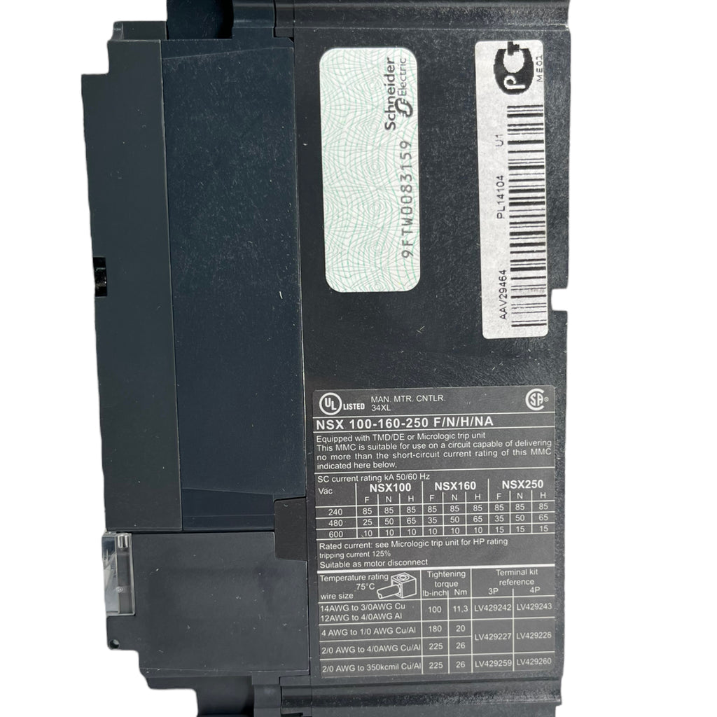 Schneider Electric NSX160NA  NSX100-160-250F/N/H/NA Leistungsschutzschalter 160A