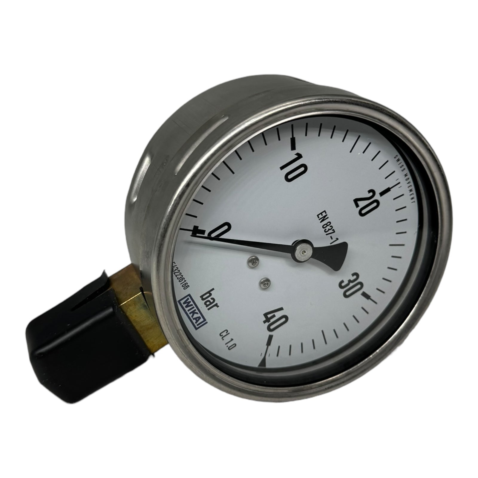 Wika EN837-1 Manometer CL. 1.0 0...40bar Senkrecht Aussengewinde 1/2"