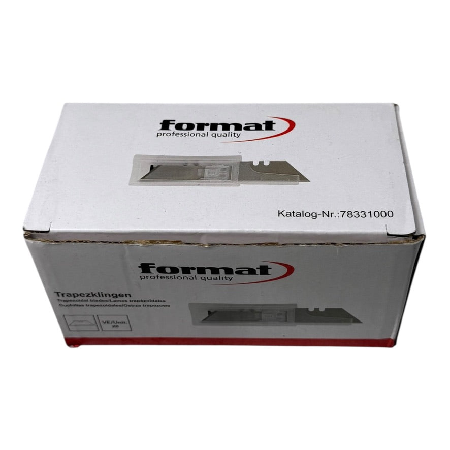 Format 78331000 Trapezklingen 19mm Ersatzklingen Profi Cutter 200 Stk