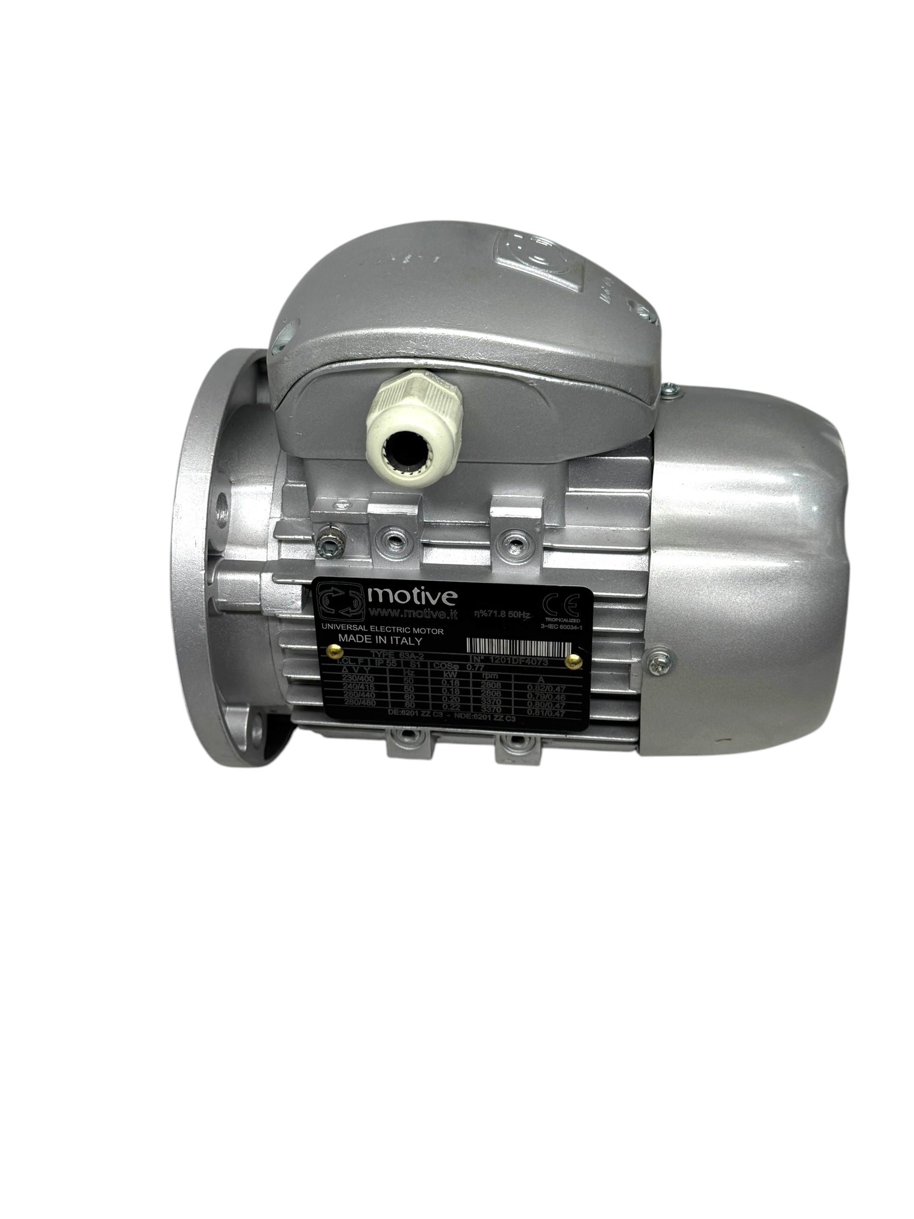 Motive 63A-2 1201DF4073 Electric Motor 1Phase Motor  0,18kW 2824rpm 230/400V