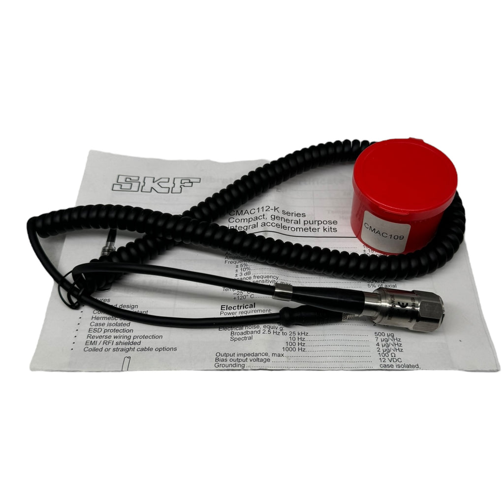 SKF CMAC112K CMAC112-K Beschleunigungssensor-Kit 100mV/g 30kHz 12VDC M8 6-Pin