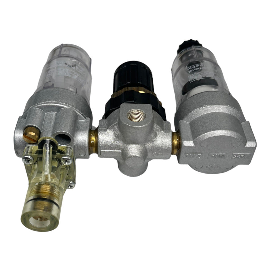 Riegler 84502K Wartungseinheit G1/4 3-teilig 0,5-10bar PC-Behälter+Manometer