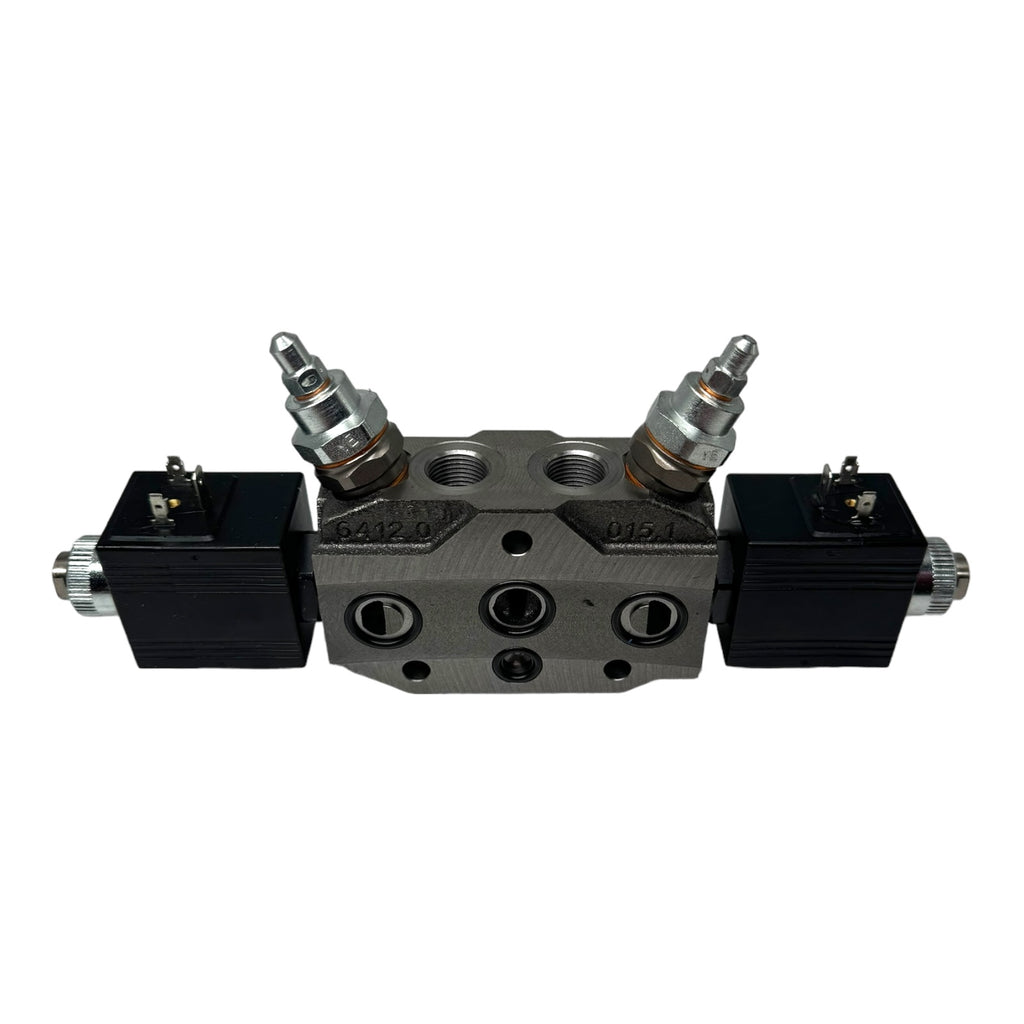 Bucher Hydraulics HDS11 64120 Steuerblock Wegeventil 2x Magnetspulen 12VDC 36W