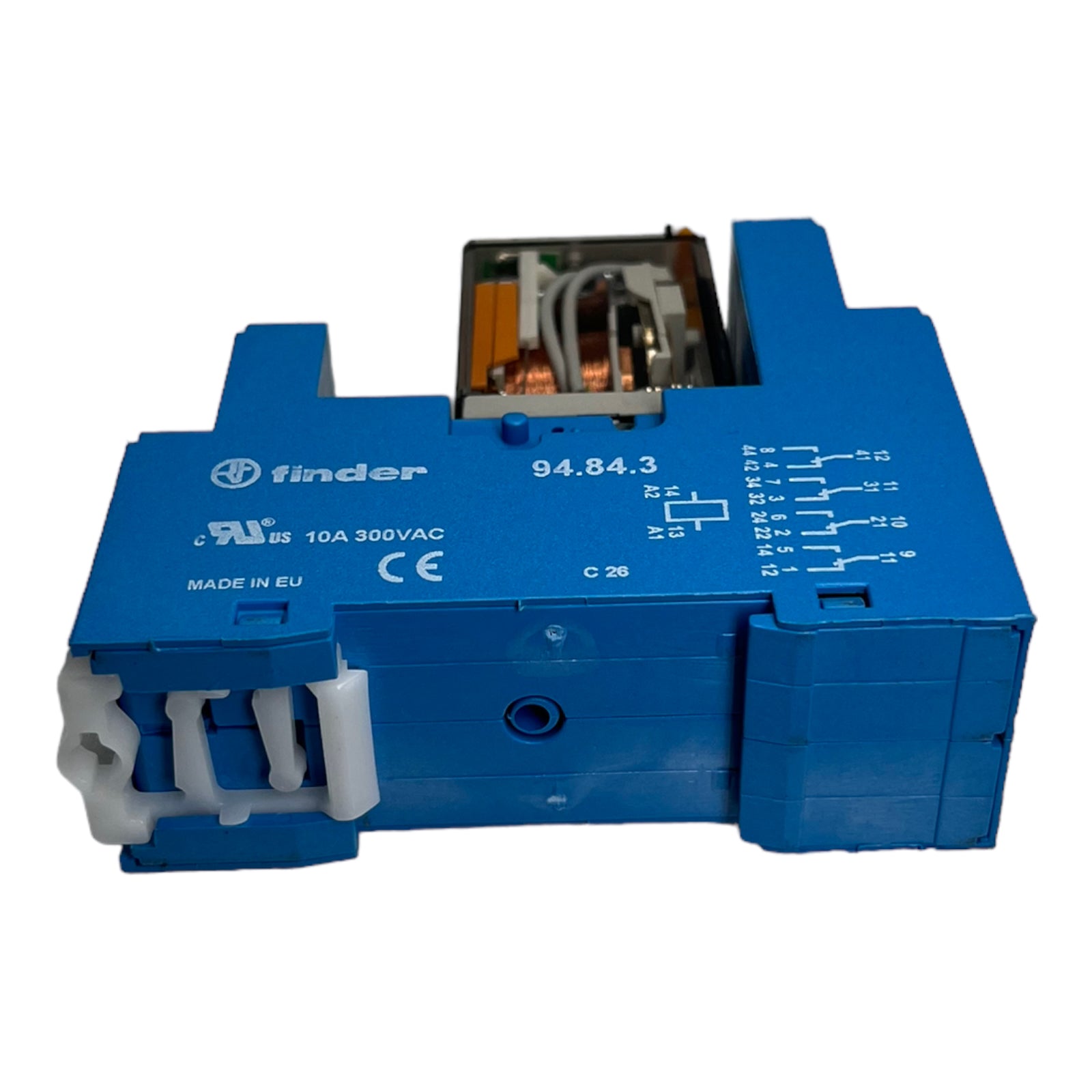 3x Finder 94843  553480240050 Relaissockel + Steckrelais 24 V/AC -40 °C...+85 °C