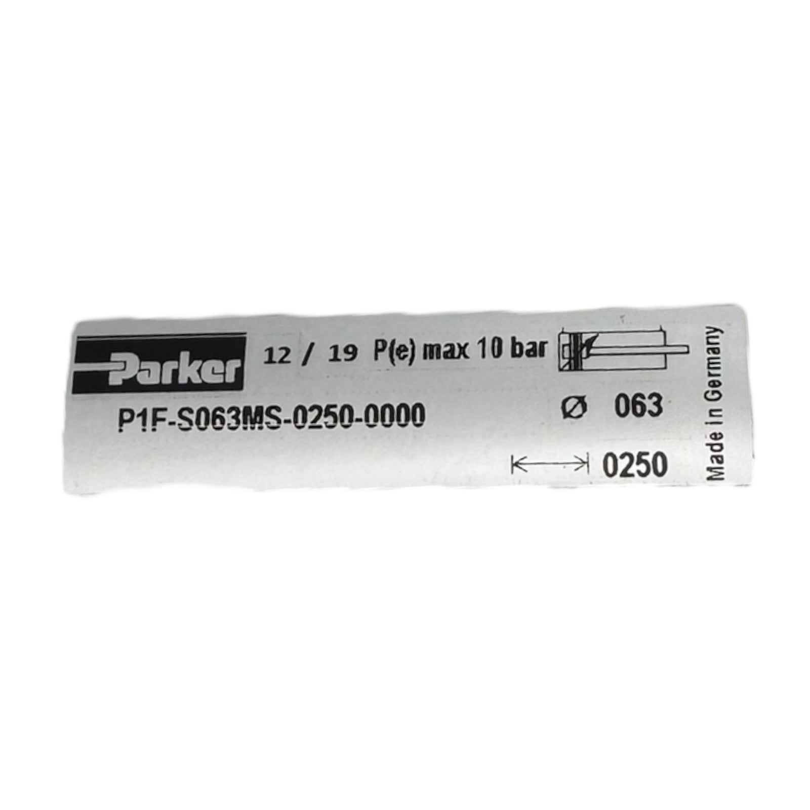 Parker P1F-S063MS-0250 G3/8 Pneumatikzylinder Ø63mm doppeltwirkend Hub 250mm 10bar