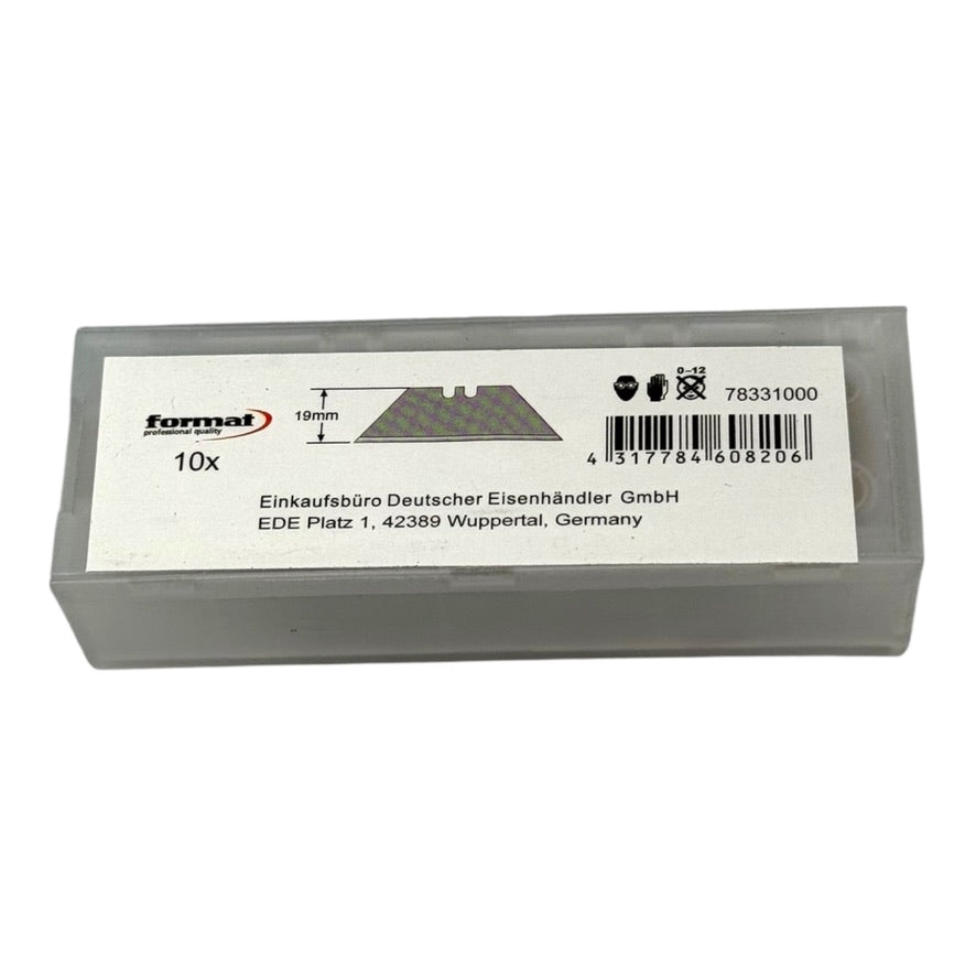 Format 78331000 Trapezklingen 19mm Ersatzklingen Profi Cutter 200 Stk