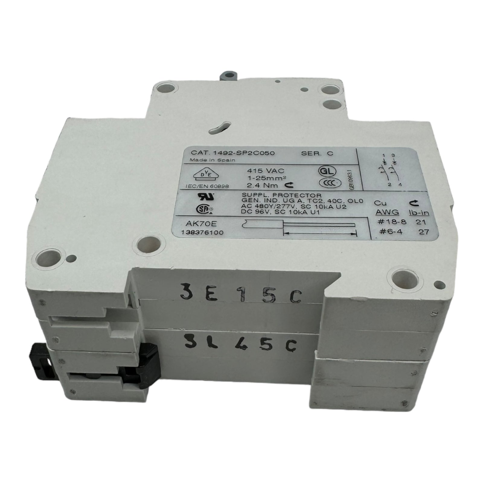 Allen Bradley 1492-SP Sicherungsautomat Leistungsschutzschalter C5 2P 5A 10kA