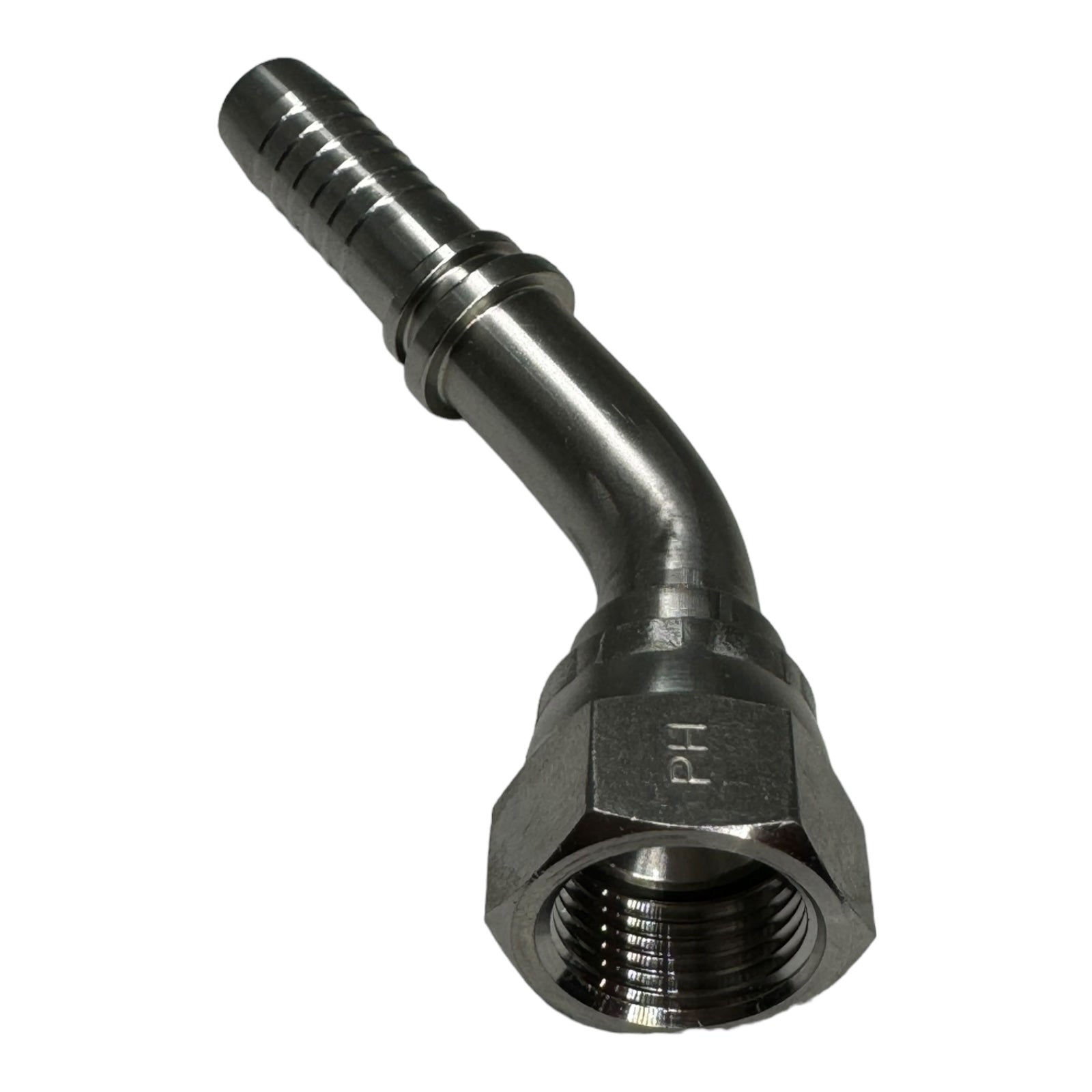 PH Hydraulik DKJ-3/4"-45° DN12 Schlaucharmaturen ohne Ausreisssicherung Edelstahl