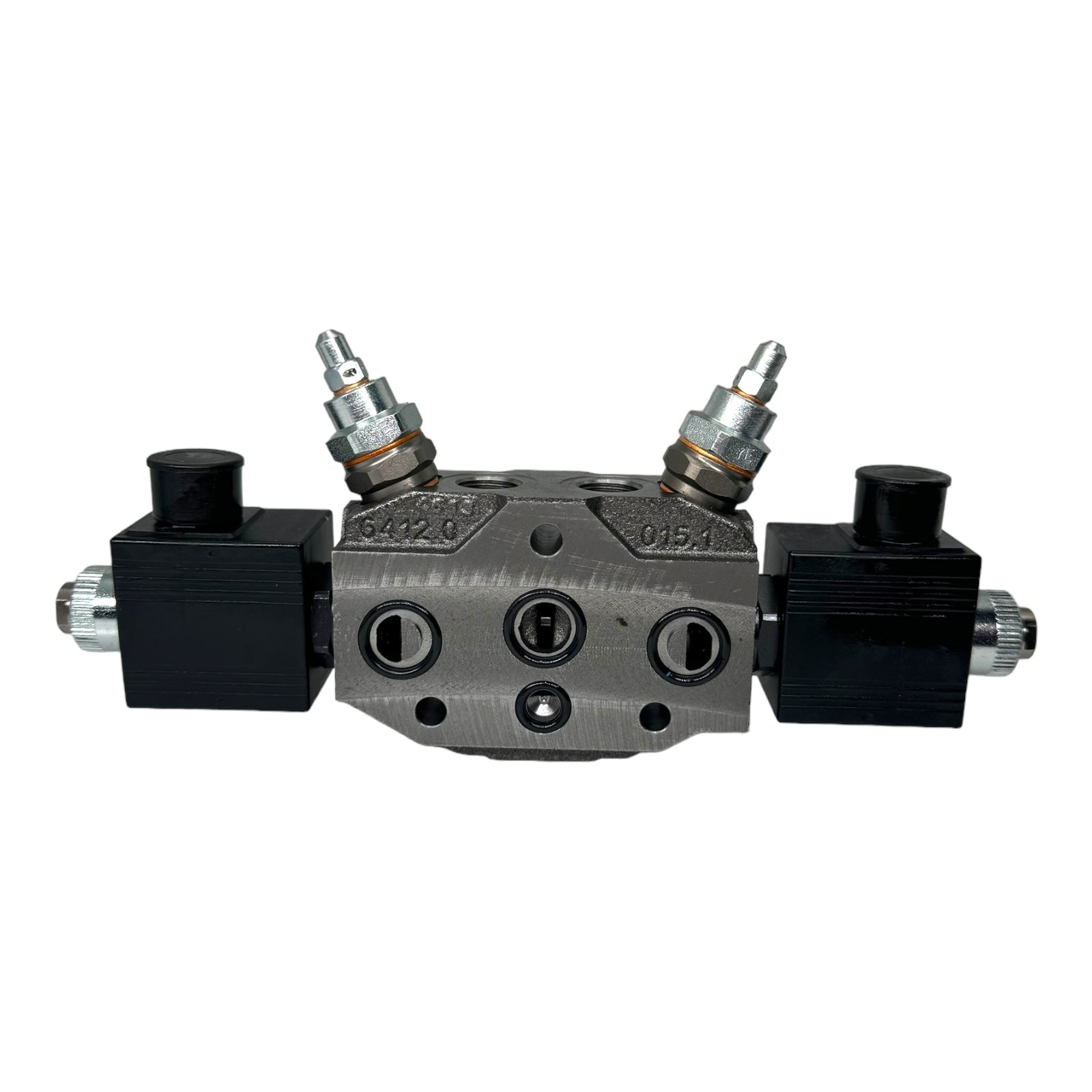 Bucher Hydraulics HDS11 64120 Steuerblock Wegeventil 2x Magnetspulen 12VDC 36W