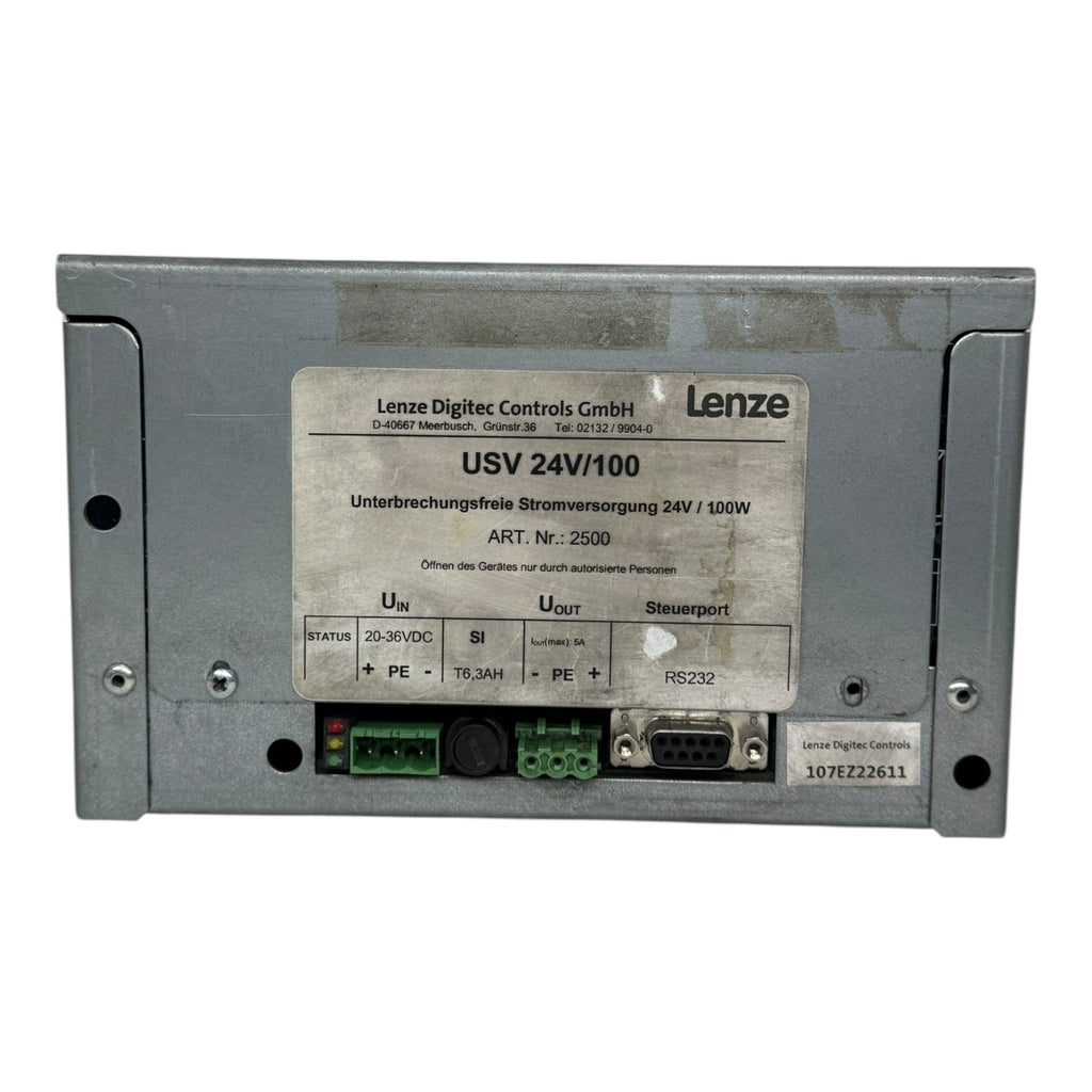 Lenze Digitec Controls 2500 RS232 Steuerung Control Module USV24V/100W T6,3AH