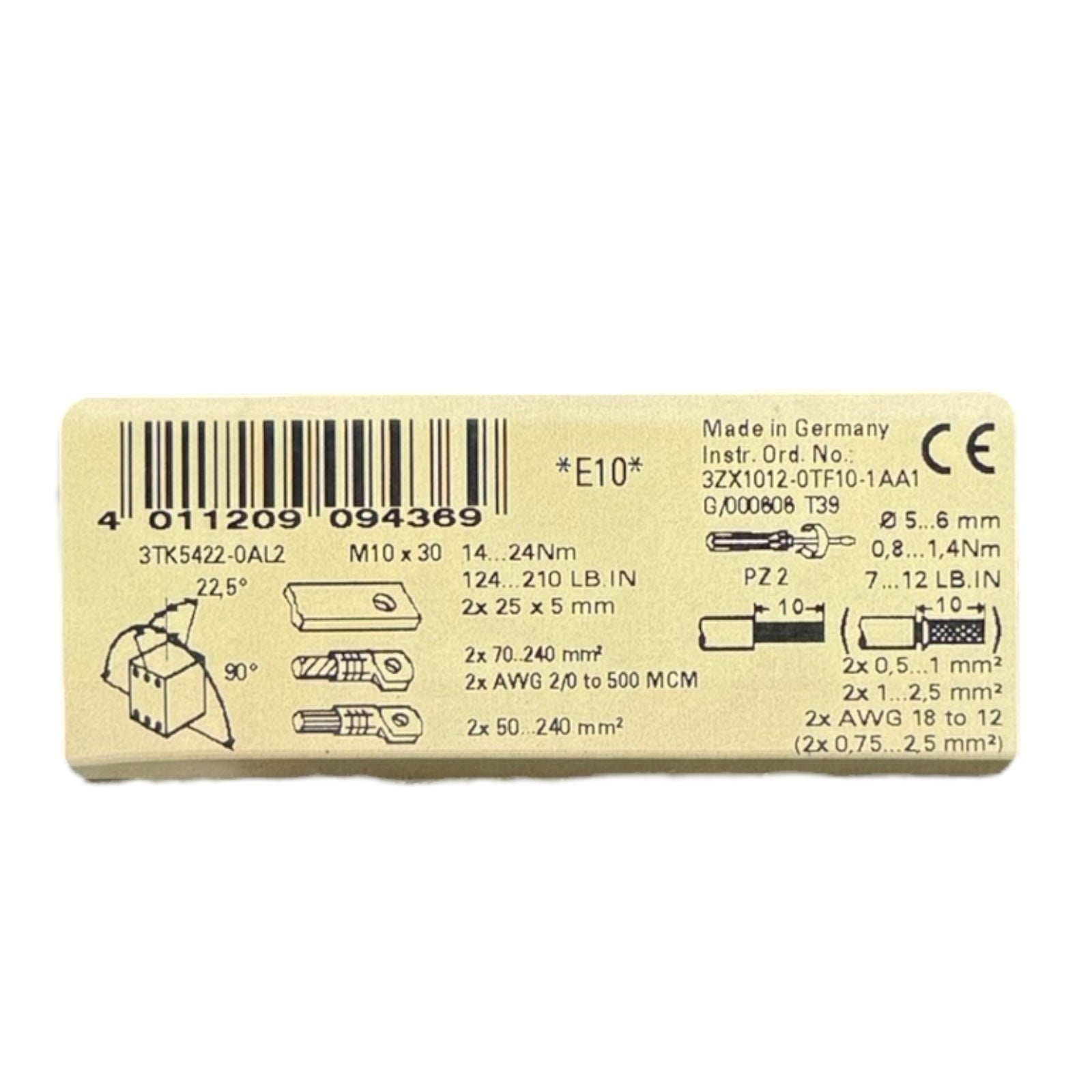 Siemens 3TK5422-0AL2 Leistungsschütz Schütz Contactor 3P 330A AUX 230V 4NO