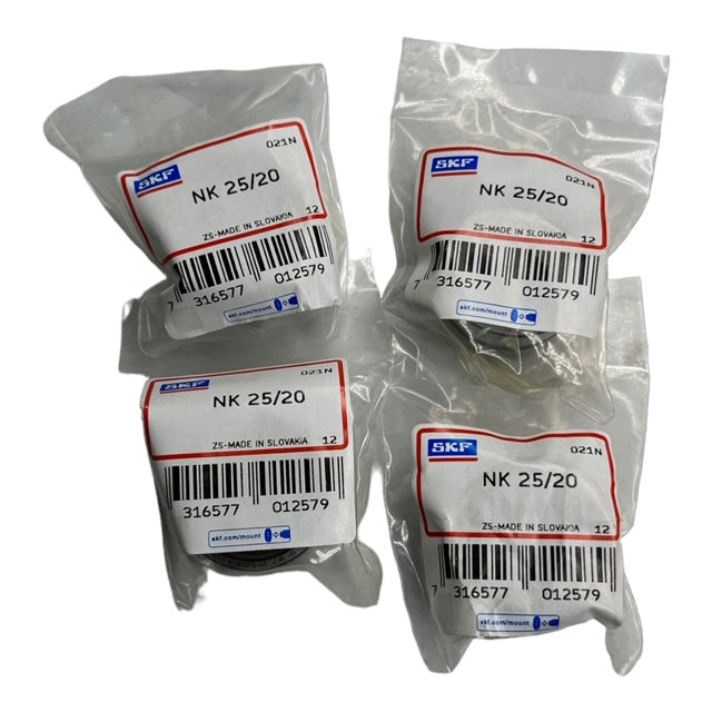 4x SKF NK25/20 einreihiges Nadellager, 25x33x20mm