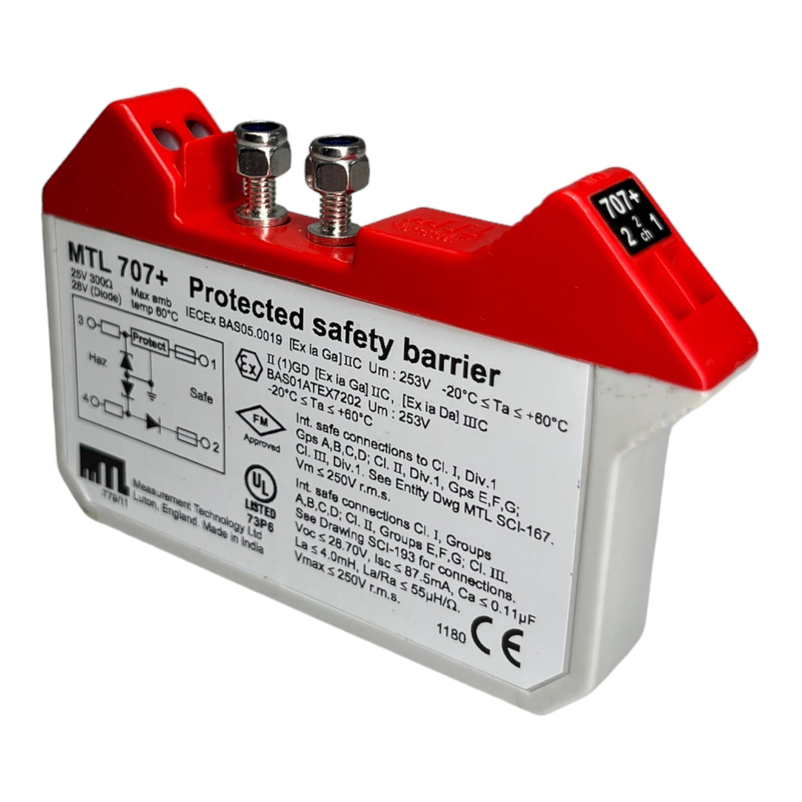 MTL707+ Überspannungsschutz Protected SAFETY BARRIER 25V 28V Diode 300Ω