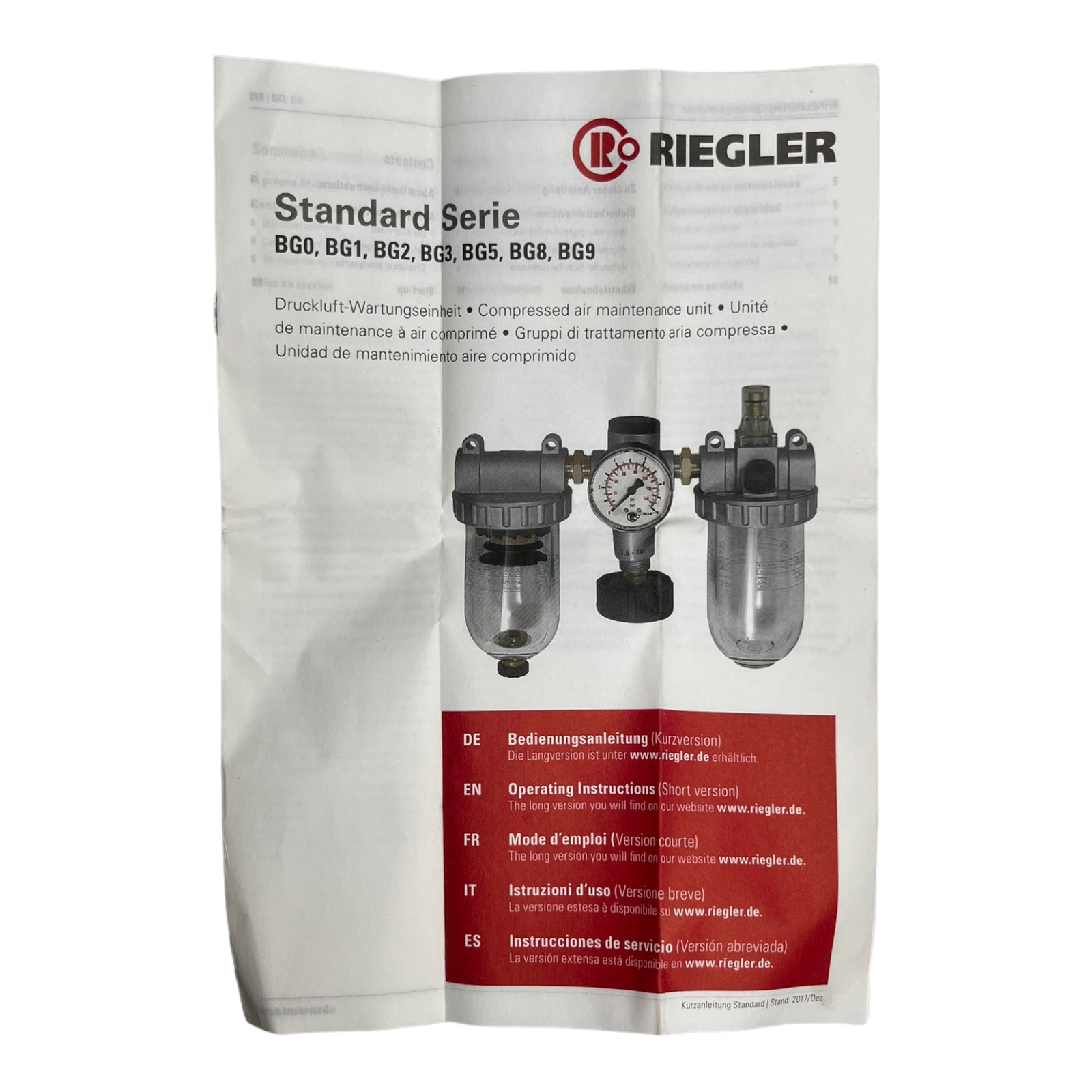 Riegler 101017 760K Nebelöler Standard G 1/2 Polycarbonatbehälter max 16bar