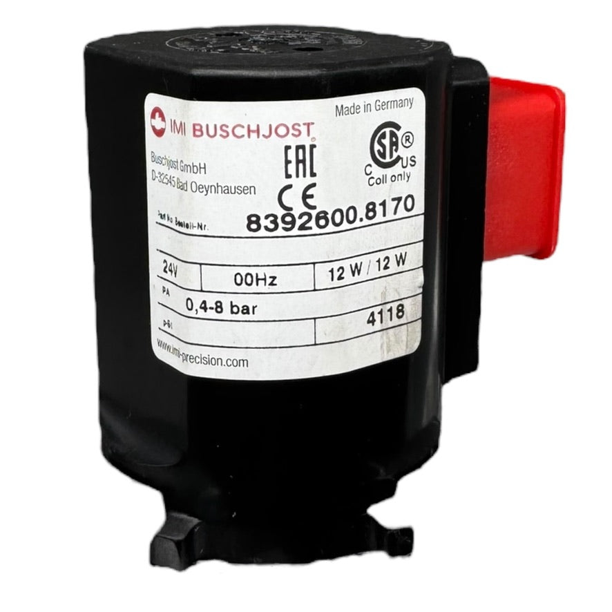 IMI Buschjost 8392600.8170 8392660 4218 Belüftungsventil Druckluft 0,4-8bar 12W