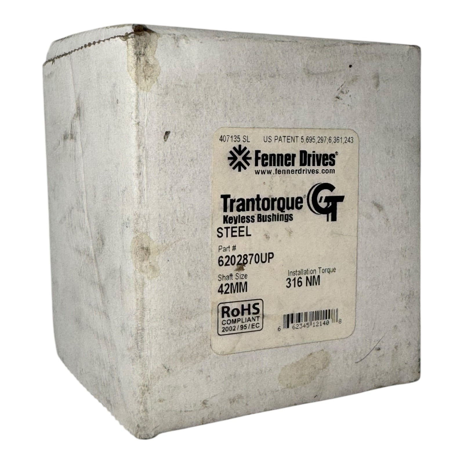 Fenner Drives 6202870UP Trantorque GT Zylindrische Klemmbuchse Steel 316NM 42MM
