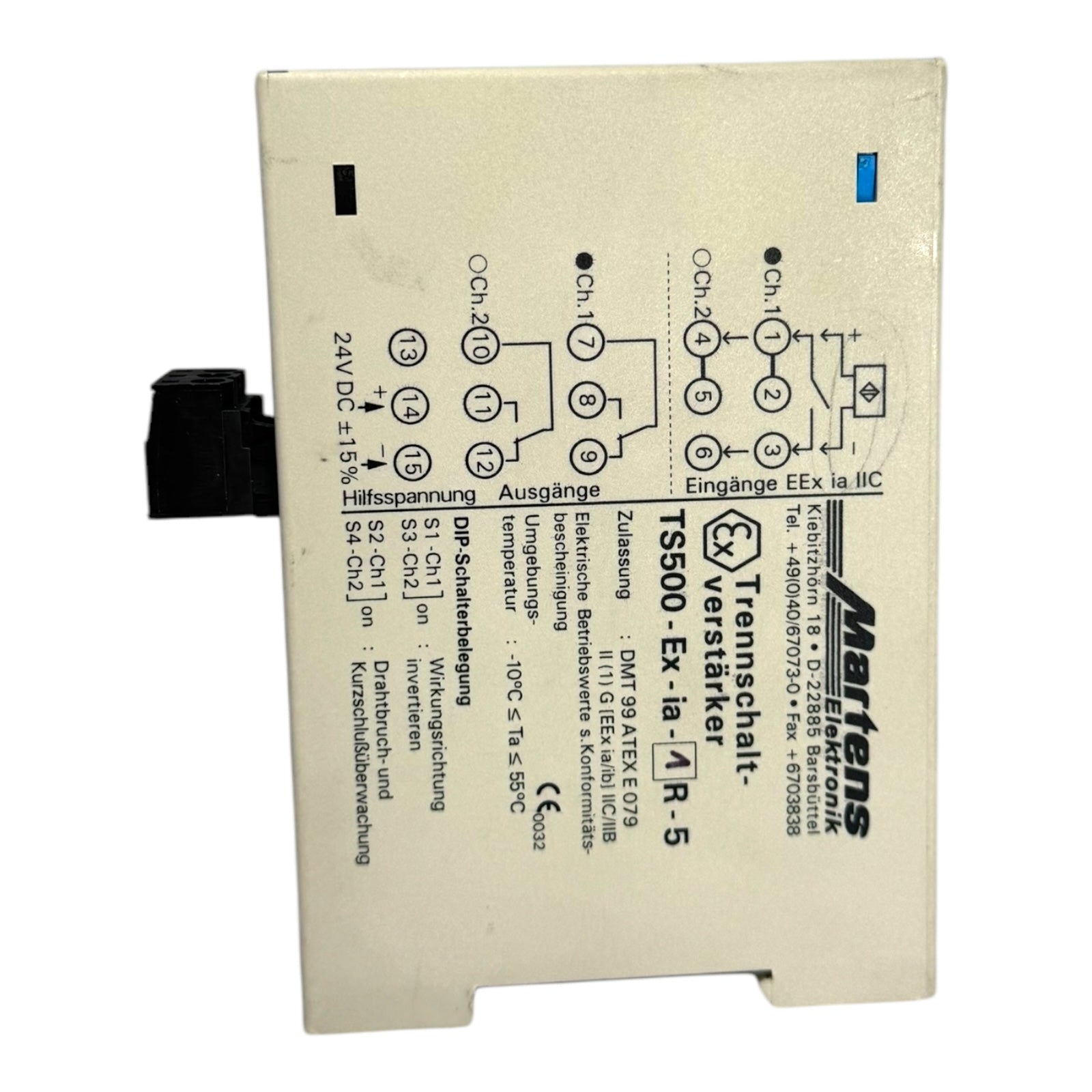 Martens TS500-Ex-ia-1R-5 Trennschaltverstärker 1-Kanal Relaisausgang 24VDC