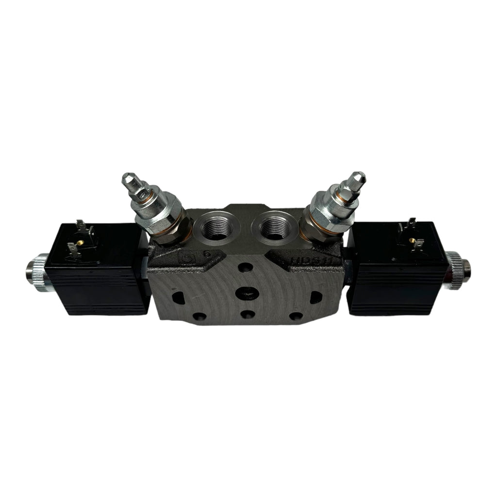 Bucher Hydraulics HDS11 64120 Steuerblock Wegeventil 2x Magnetspulen 12VDC 36W