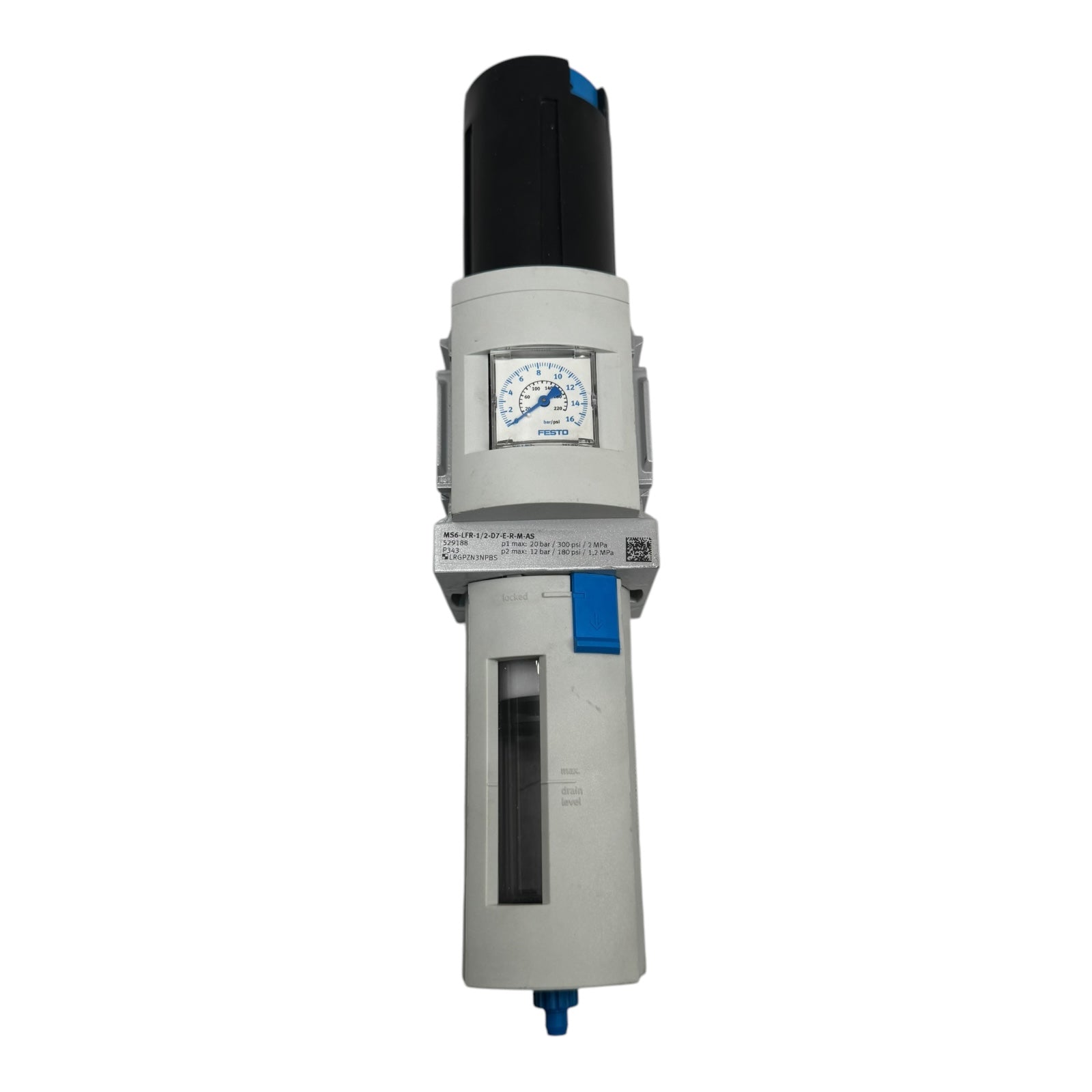 Festo 529188 MS6-LFR-1/2-D7-E-R-M-AS Filter-Regelventil 40µm 20bar G1/2