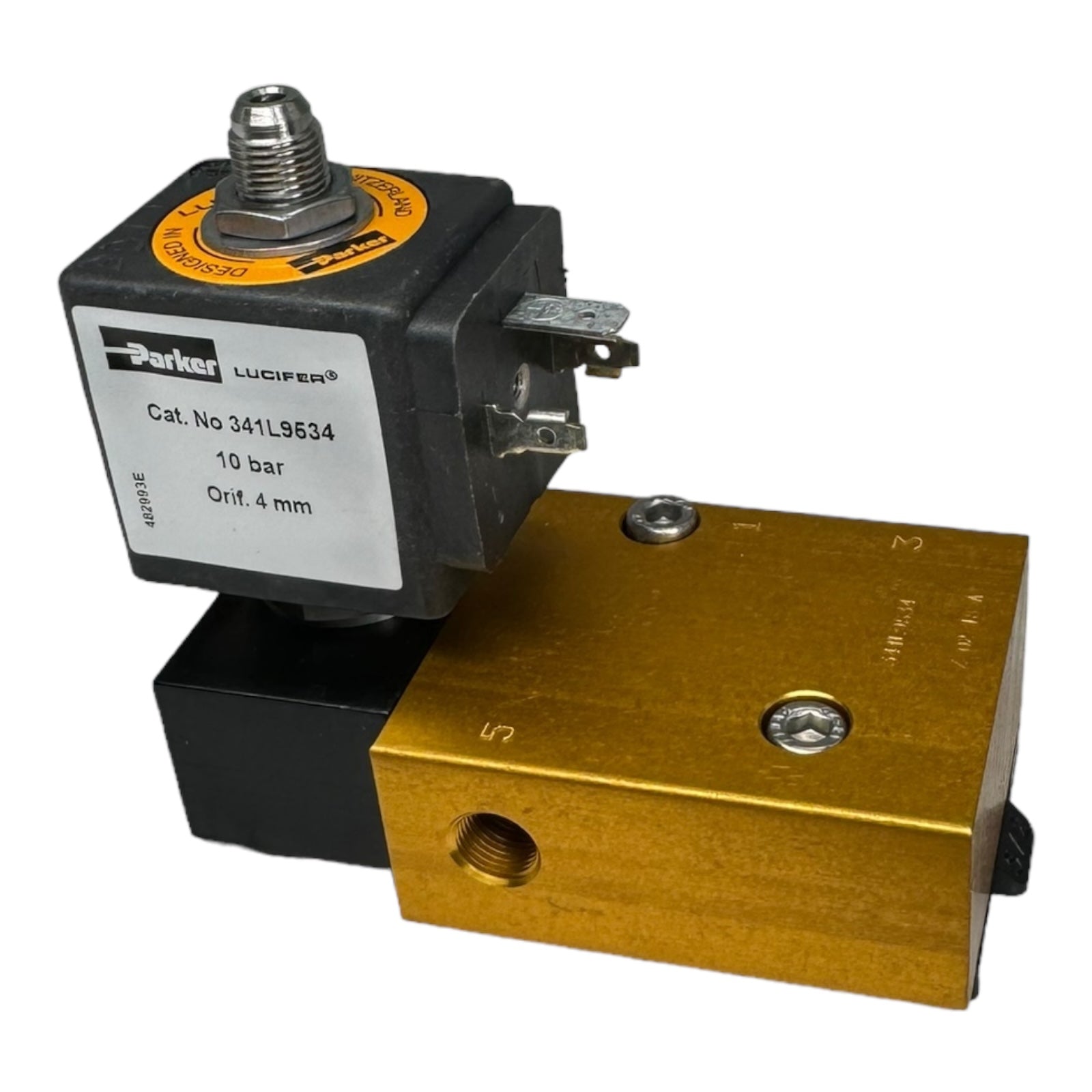 Parker Lucifer 481865C2D5BF 341L9534 481865C2 D5B F 5/2-Wege-Magnetventil mit Spule 10bar