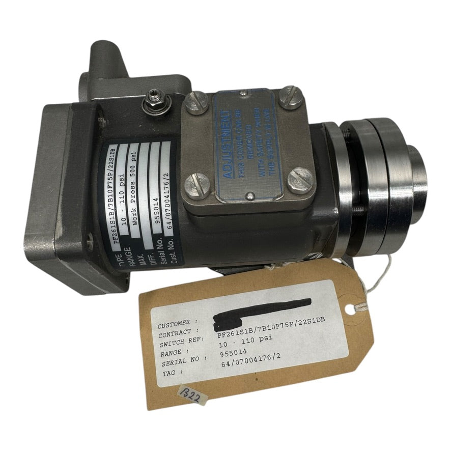 Pyropress PF261S1B/7B10F75P/22S1DB Titan Druckschalter pressure switch 10-110psi