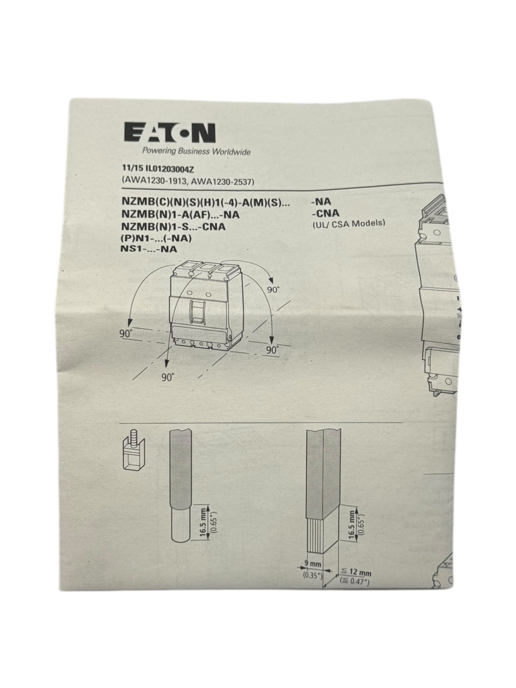 EATON NZMN1-4-A40 NZM1 Circuit breaker Leistungsschalter Schalter 4p 690V AC 40A