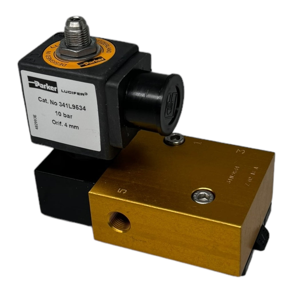 Parker Lucifer 481865C2D5BF 341L9534 481865C2 D5B F 5/2-Wege-Magnetventil mit Spule 10bar