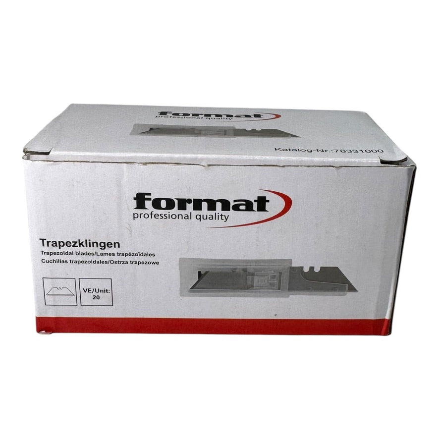 Format 78331000 Trapezklingen 19mm Ersatzklingen Profi Cutter 200 Stk