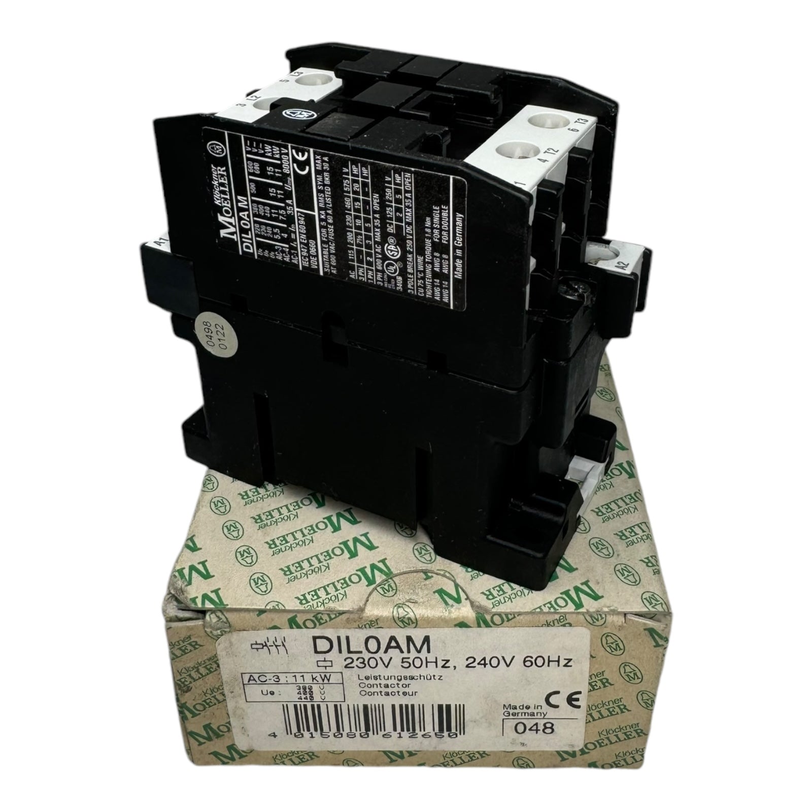 Klöckner Moeller DIL00BM Leistungsschütz Contactor 7,5kW 400V Spule 230V