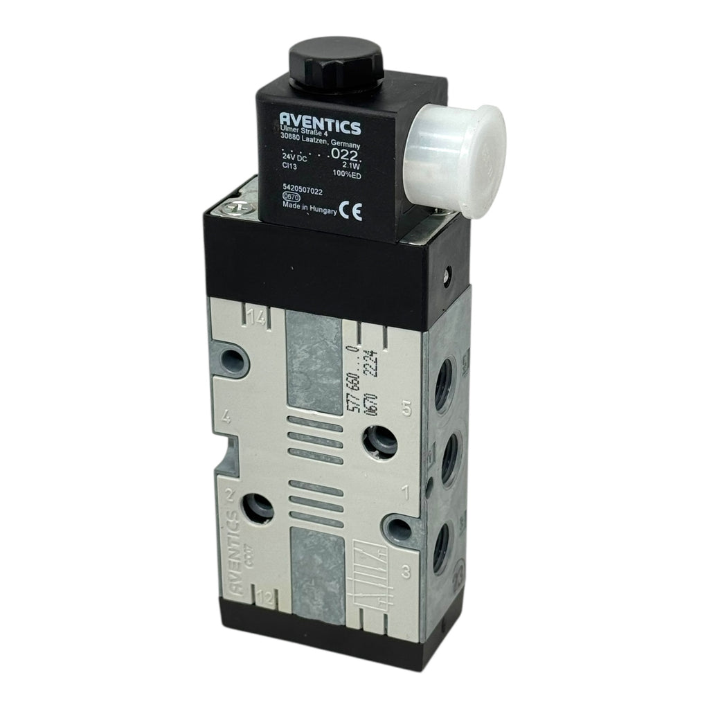Aventics CD07 5/2-Wege Magnetventil 57766002 24DC Spule 022 24VDC 2.1W