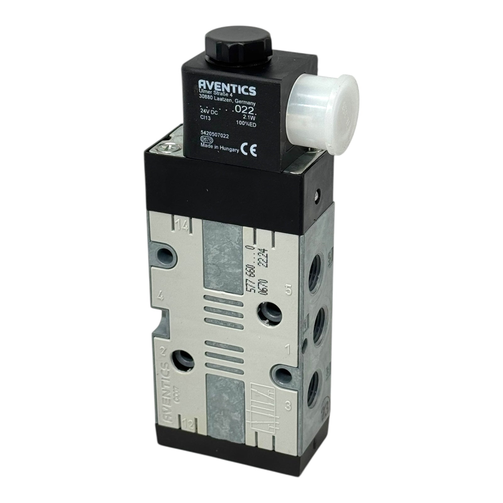 Aventics CD07 5/2-Wege Magnetventil 57766002 24DC Spule 022 24VDC 2.1W