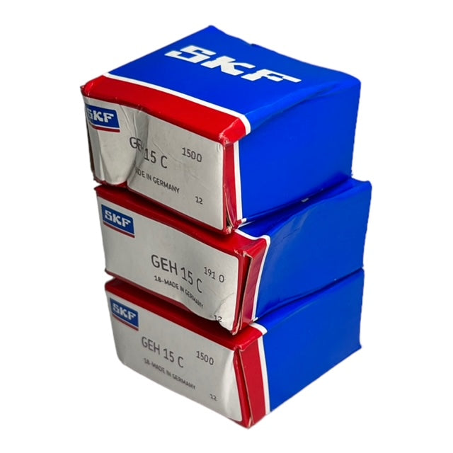 3x SKF GEH15C Radial-Gelenklager 15x30x16/10mm