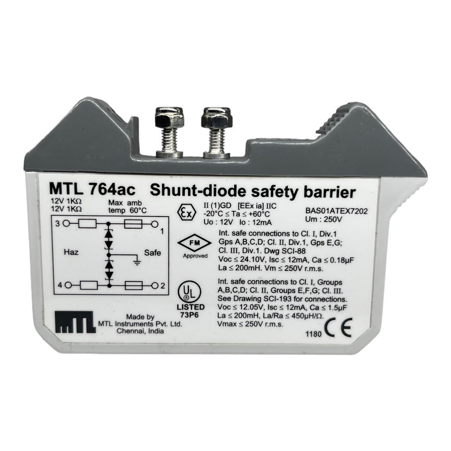 MTL764AC 764AC SHUNTDIODE SAFETY BARRIER Sicherheitsbarriere 12V -20°C...+60°C