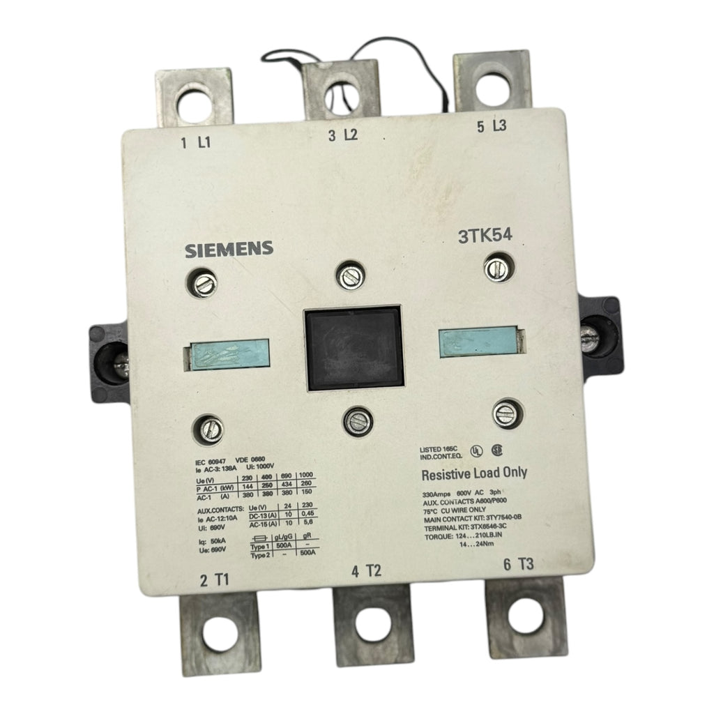 Siemens 3TK5422-0AL2 Leistungsschütz Schütz Contactor 3P 330A AUX 230V 4NO