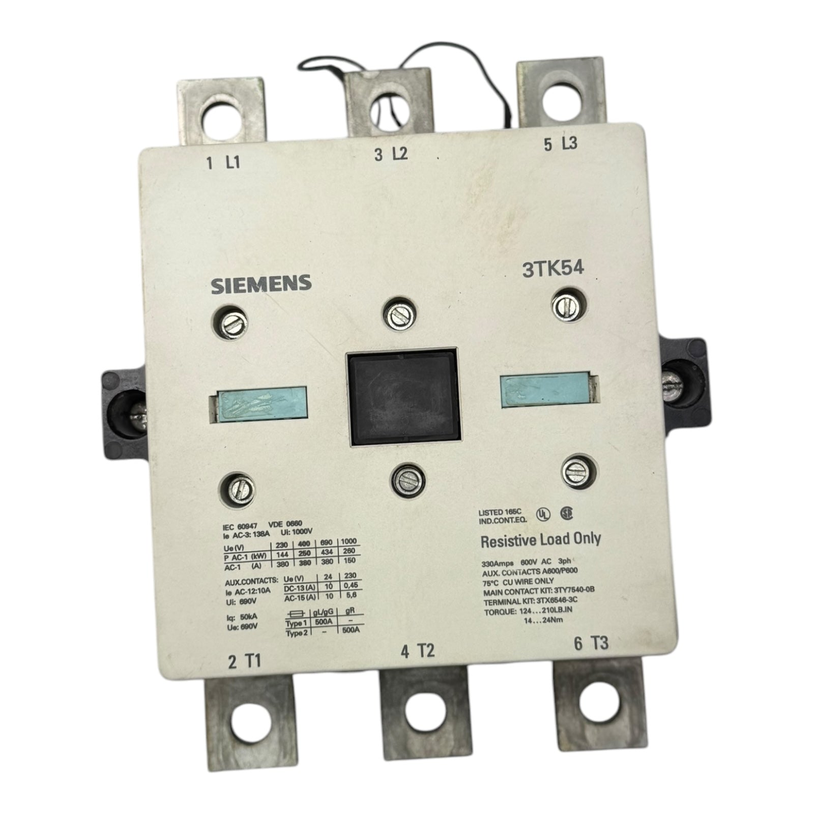 Siemens 3TK5422-0AL2 Leistungsschütz Schütz Contactor 3P 330A AUX 230V 4NO