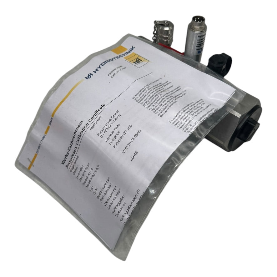 Hydrotechnik 33V7-79-35.030G HySense QT200 Messturbine Turbine Flow Meter 350bar