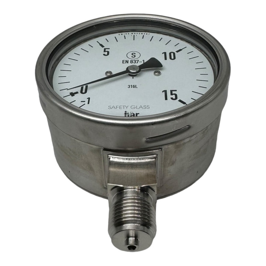 Wika 232.30.100 9010262 Manometer -1/+15bar AG1/2" unten