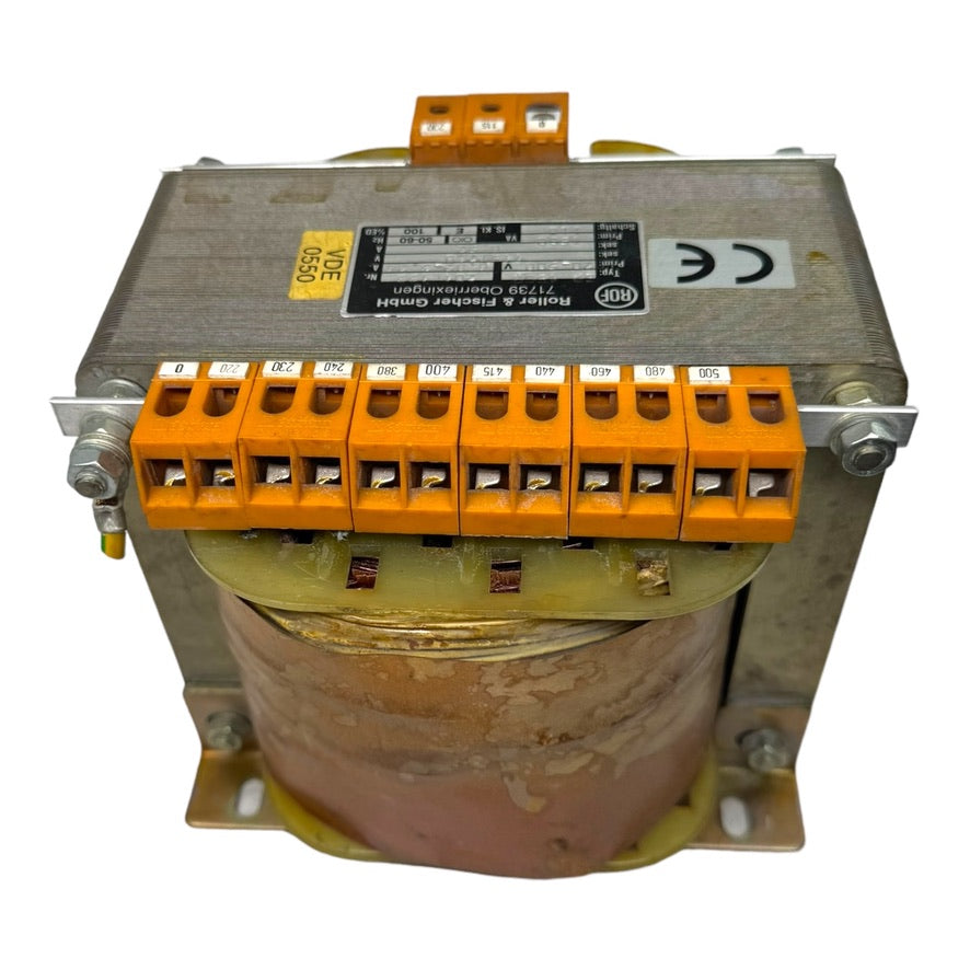 Roller&Fischer EP1500 201133 Einphasen Transformator 1500VA 50-60Hz 20-500V
