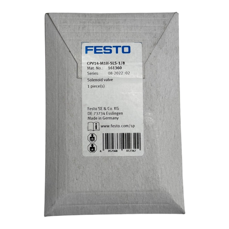 Festo CPV14-M1H-5LS-1/8 161360 Solenoid valve 5/2 monostabil 14mm 24VDC G1/8