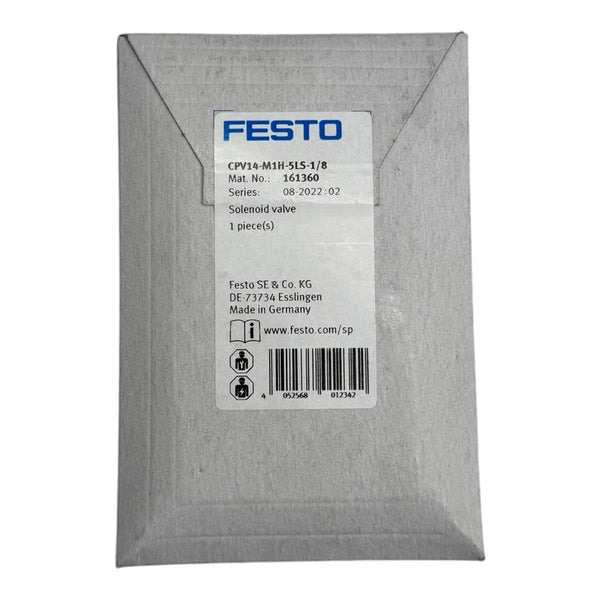 Festo CPV14-M1H-5LS-1/8 161360 Solenoid valve 5/2 monostabil 14mm 24VDC G1/8