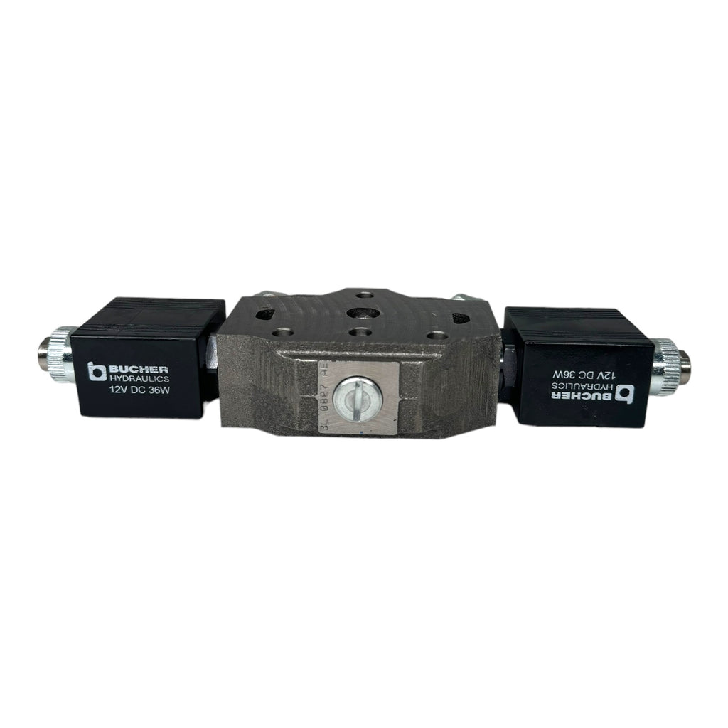 Bucher Hydraulics HDS11 64120 Steuerblock Wegeventil 2x Magnetspulen 12VDC 36W