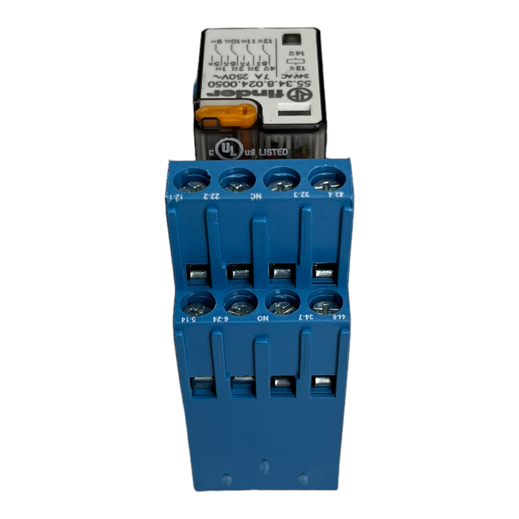 2x Finder 94843 55.34.8.024.0050 Relaissockel + Steckrelais 24 V/AC -40 °C...+85 °C