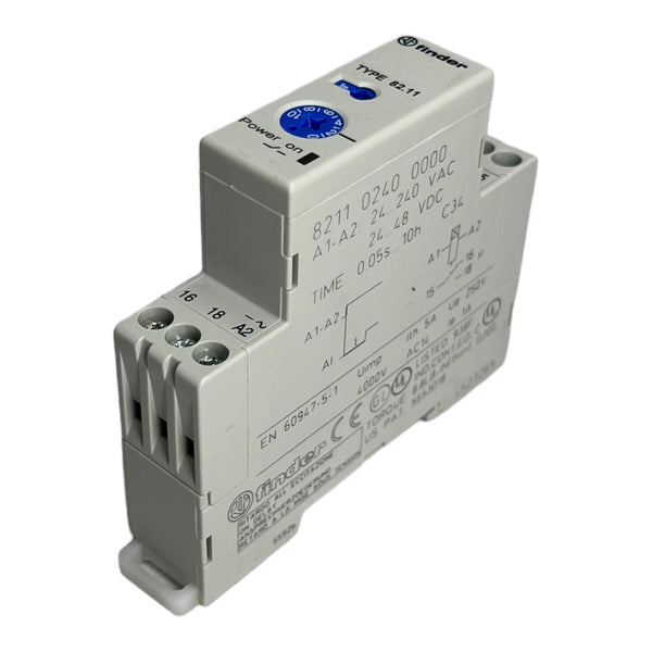 Finder 821102400000 Zeitrelais Monofunktion Ansprechverzögert 1W 0,05s-10h 5A
