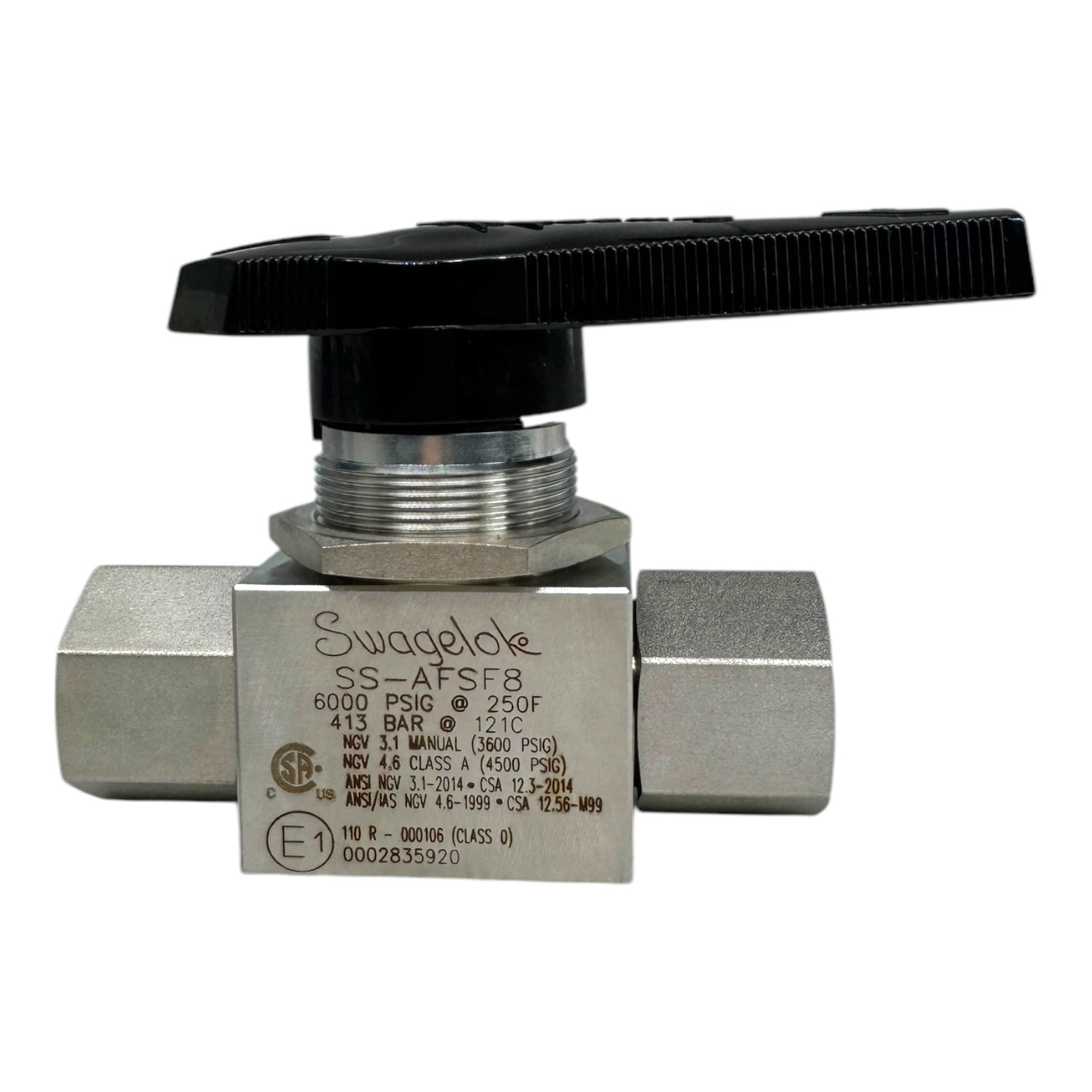 Swagelok SS-AFSF8 Hochdruck-Kugelhahn Edelstahl 3-teilig G1/2 NPT-Innengewinde 413bar