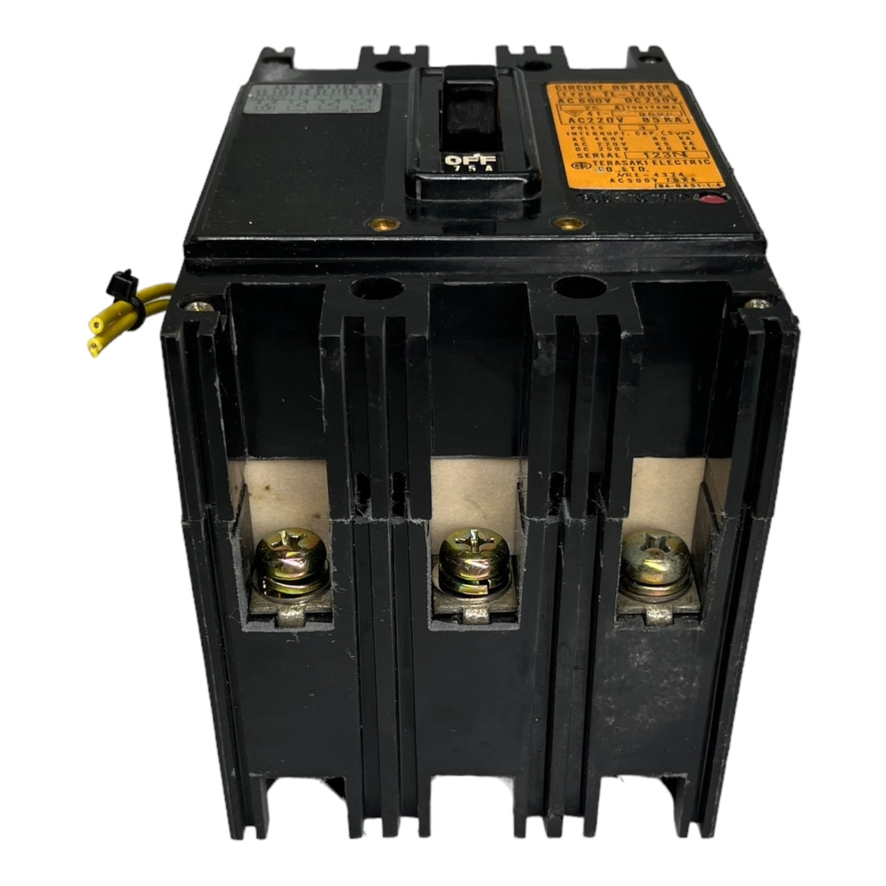 Terasaki Electric TL-100E Leistungsschalter 75A 3P Hilfskontakt AUX