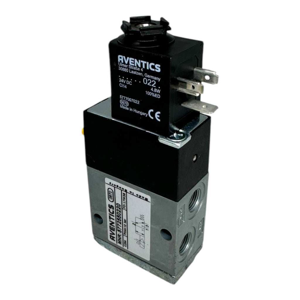 Aventics 5772550220 CD04 3/2-Wege-Magnetventil Federrückstellung 26mm 900 l/min