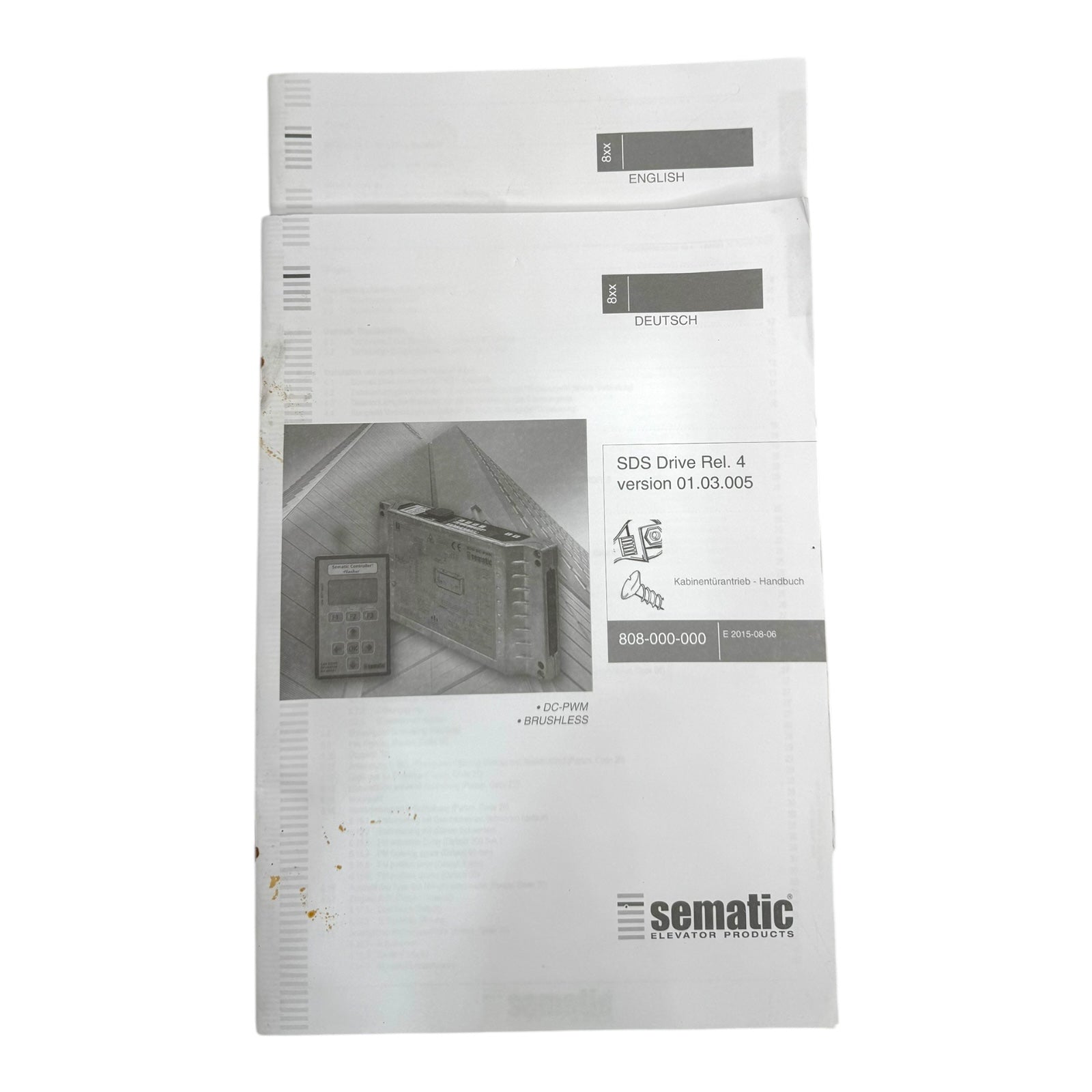 Sematic B157AAUX01 2011/65/CE SDS Door Drive Rel. 4 DC PWM Controller 01.03.005